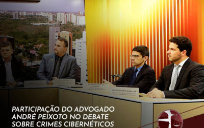 Participação do advogado André Peixoto no debate sobre crimes cibernéticos da OAB/CE