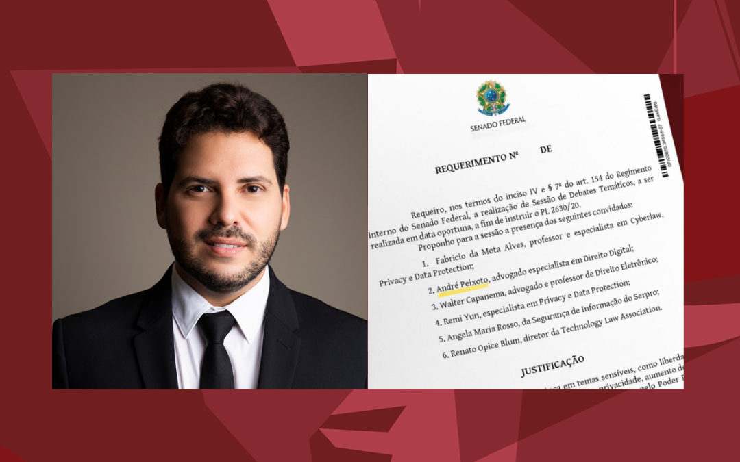 André Peixoto é convidado para participar da Sessão de Debates Públicos sobre o PL das Fake News no Congresso Nacional