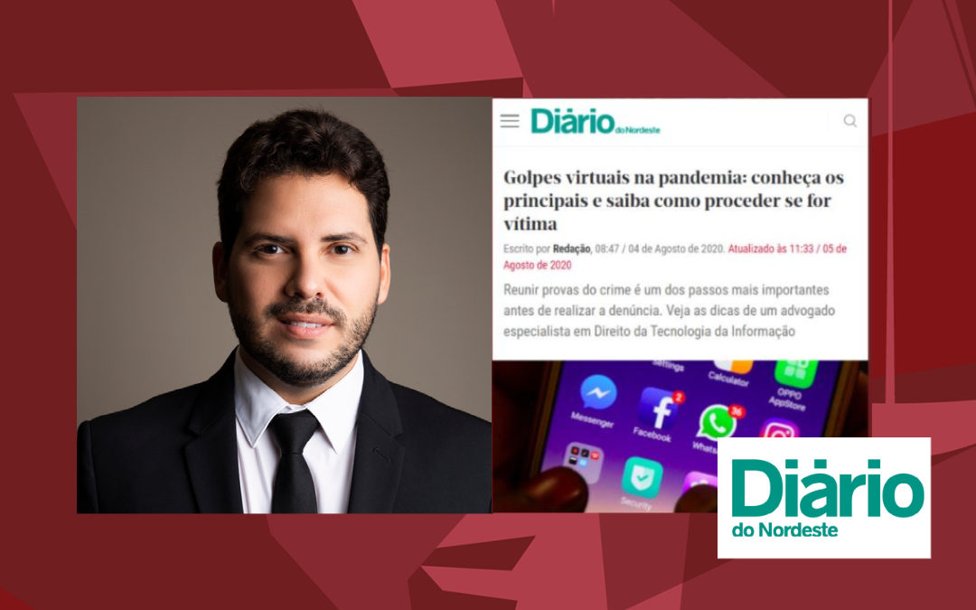 André Peixoto fala sobre o aumento dos golpes virtuais para o diário do Nordeste